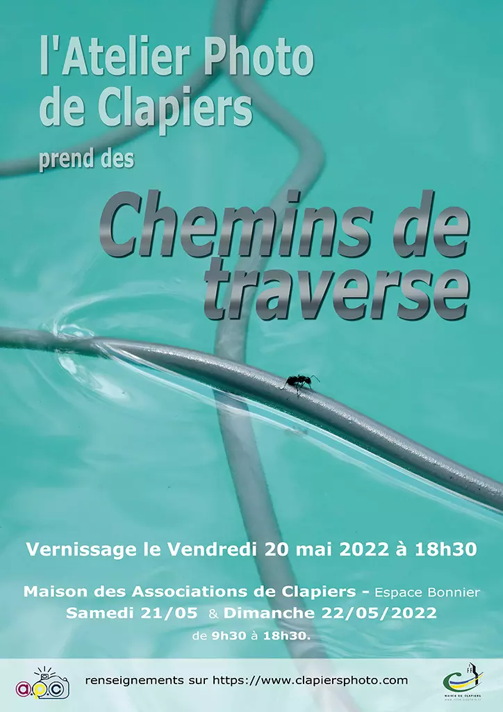 Affiche pour l'exposition collective 2022 du club photo de Clapiers près de Montpellier